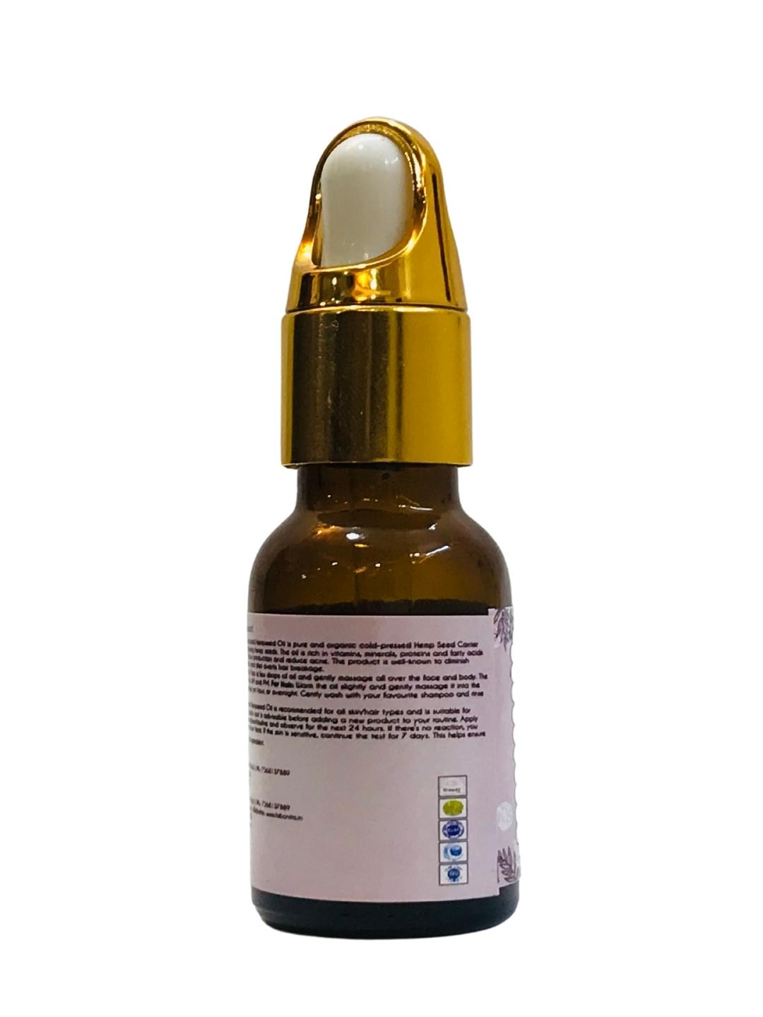 Cold Pressed Hempseed Oil With Omega-6 Fatty Acid For Acne-Prone Skin & All Hair Types